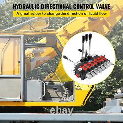 VEVOR Hydraulic Directional Control Valve Hydraulic Spool Valve 7 Spool 11 GPM