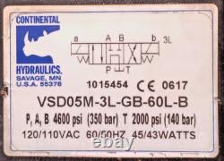 VSD05 Continental Hydraulics Directional Control Valve VSD05M-3L-GB-60L-B