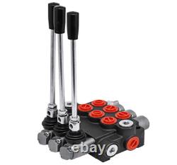 Vevor 3 Spool Hydraulic Control Valve 11GPM Hydraulic Directional Control Valve