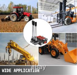 Vevor 3 Spool Hydraulic Control Valve 11GPM Hydraulic Directional Control Valve