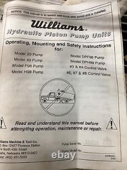 Williams Hydraulic side mount HD tank with directional control valve #1002280-M